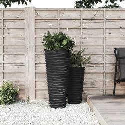 Jardini&egrave;re et int&eacute;rieur amovible anthracite aspect rainur&eacute;