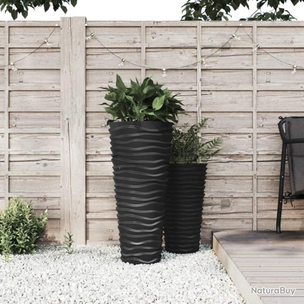 Jardini�re et int�rieur amovible anthracite aspect rainur�