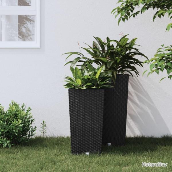 Jardini�re et int�rieur amovible anthracite 11/26,5 L rotin PP