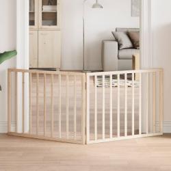 Barri&egrave;re pour chien pliable &agrave; 2 panneaux 160 cm Bois de peuplier