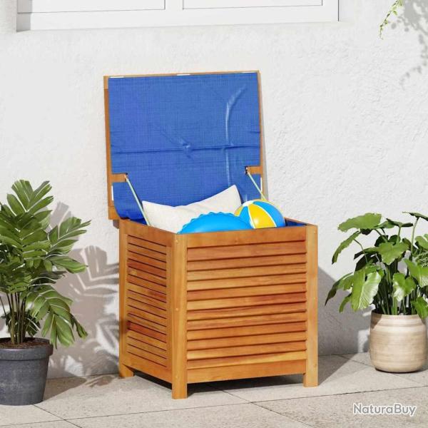 Bo�te de rangement de jardin persiennes 60x50x56cm bois acacia