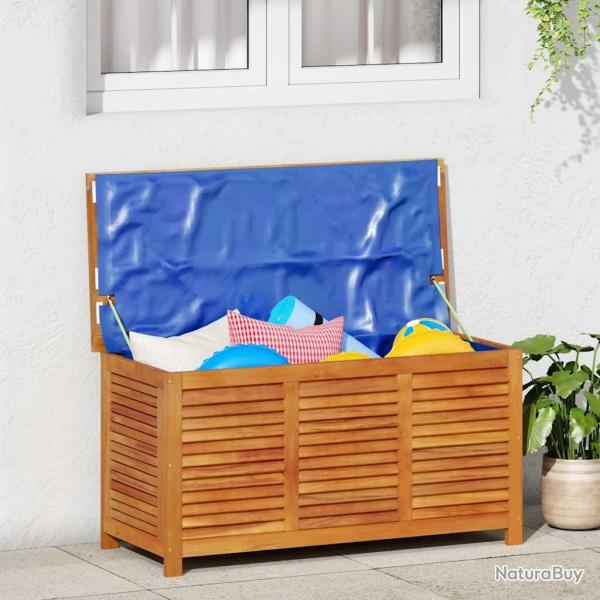 Bo�te de rangement de jardin persiennes 113x50x56cm bois acacia