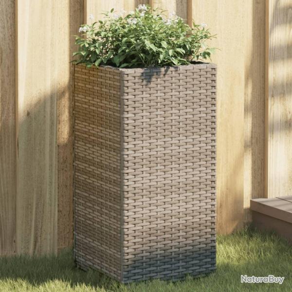 Jardini�re Gris 30x30x60 cm r�sine tress�e
