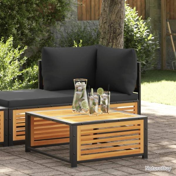Table de jardin 68x68x30 cm bois massif d'acacia