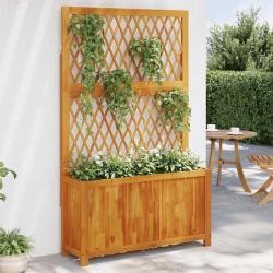 Jardini&egrave;re avec treillis 100x32x165 cm bois massif d'acacia