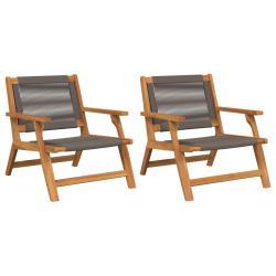 Mobilier de jardin 2 pcs Gris 67 x 78 x 73 cm