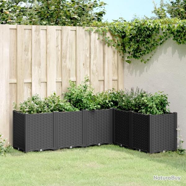 Jardini�re noir 160x120x53 cm polypropyl�ne