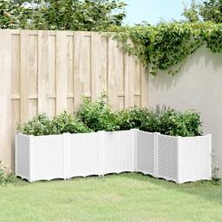 Jardini&egrave;re blanc 160x120x53 cm polypropyl&egrave;ne