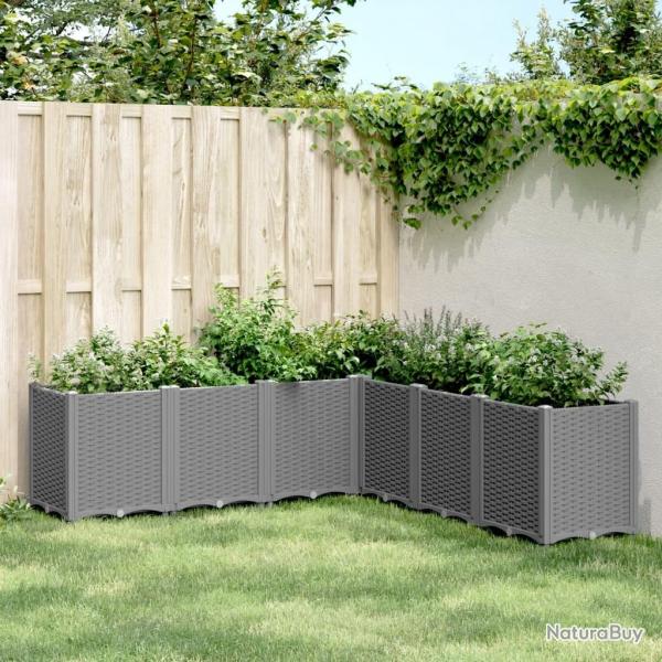 Jardini�re gris clair 160x160x53 cm polypropyl�ne