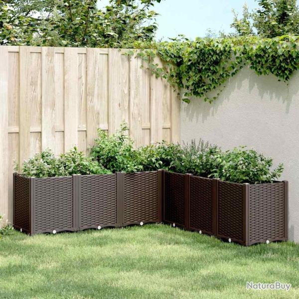 Jardini�re marron 160x160x53 cm polypropyl�ne