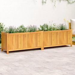Jardini&egrave;re avec doublure 199x38,5x50 cm bois massif d'acacia