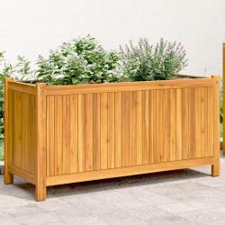 Jardini&egrave;re avec doublure 99,5x38x50 cm bois massif d'acacia
