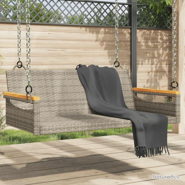 Balancelle gris 109x62x40 cm r�sine tress�e