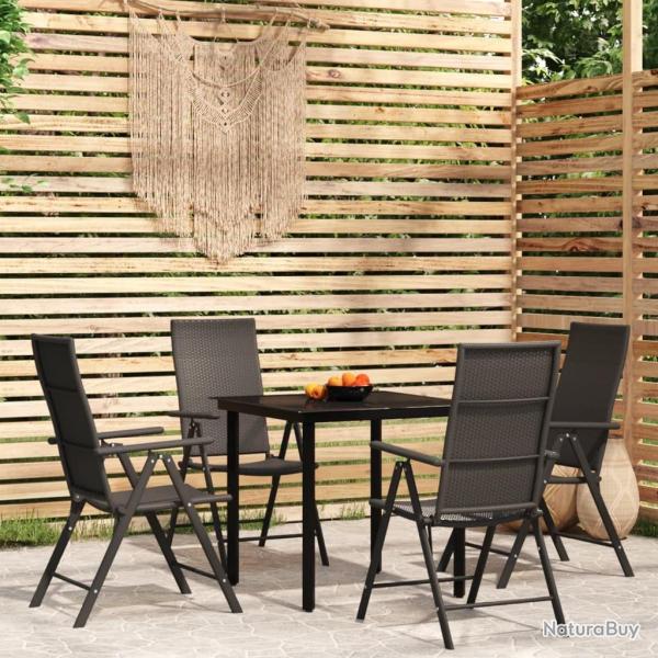 Ensemble � manger de jardin 5 pcs Noir