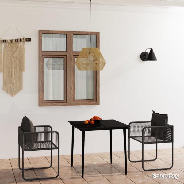 Ensemble � manger de jardin 3 pcs Noir