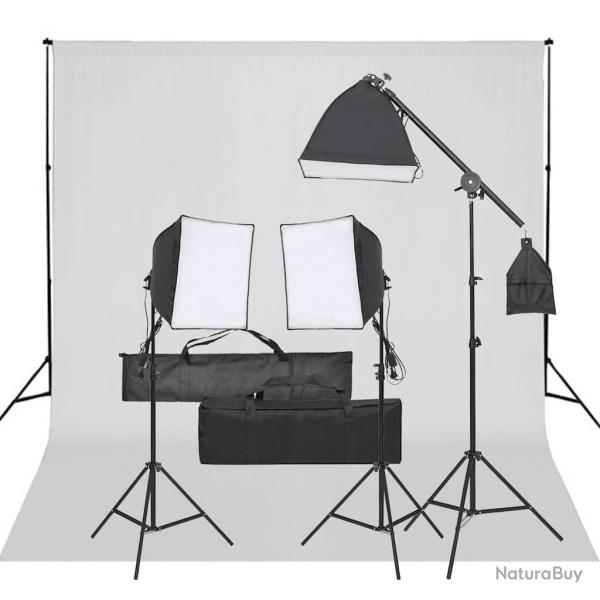 Kit de studio photo avec �clairage et toile de fond