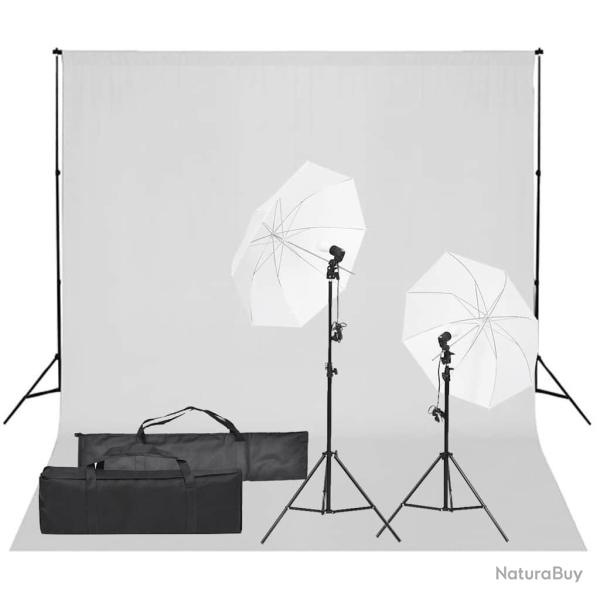 Kit de studio photo avec �clairage et toile de fond