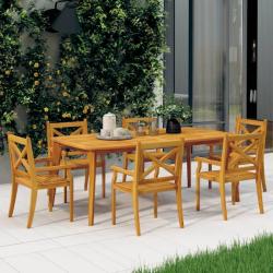 Chaises &agrave; manger d'ext&eacute;rieur lot de 6 Bois d'acacia massif
