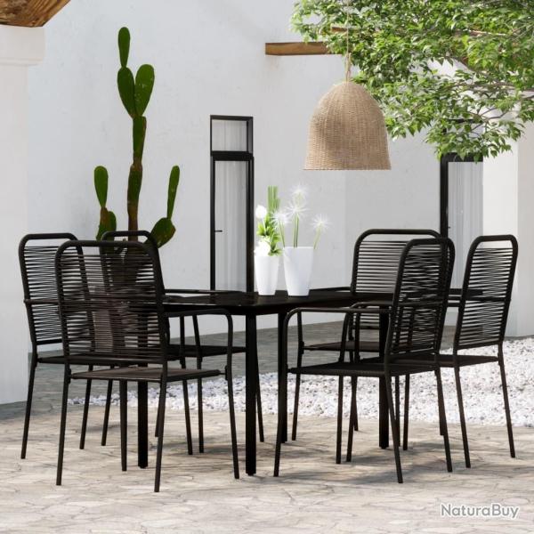 Ensemble � manger de jardin 7 pcs Noir
