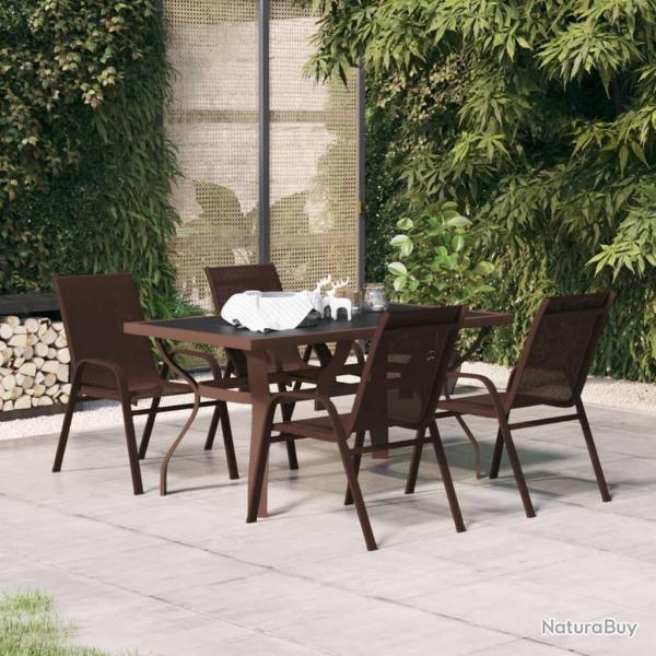 Ensemble � manger de jardin 5 pcs Marron et noir