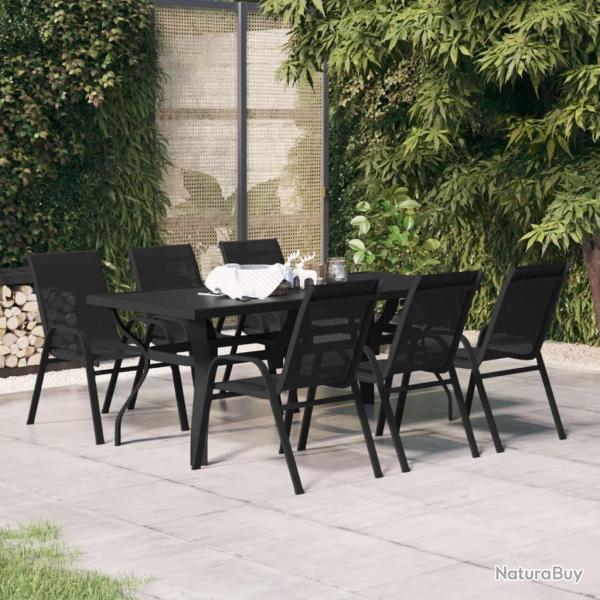 Ensemble � manger de jardin 7 pcs Noir