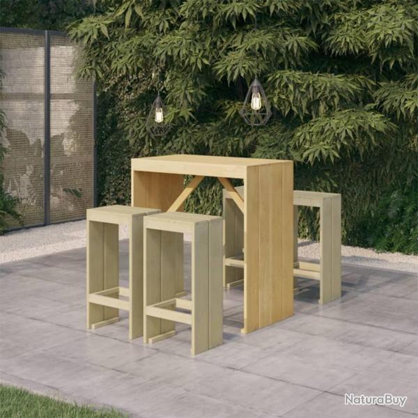 Meubles de bar de jardin 5 pcs Bois de pin impr�gn�