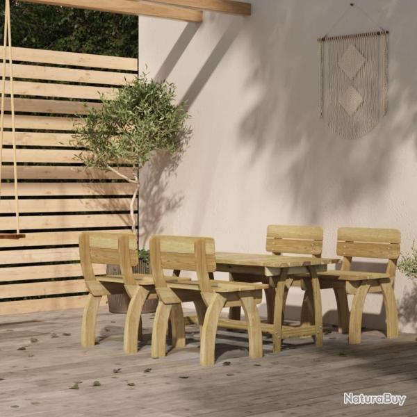 Ensemble � manger de jardin 5 pcs Bois de pin impr�gn�