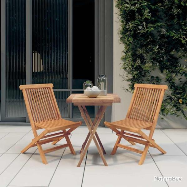 Ensemble � manger de jardin 3 pcs Bois de teck massif