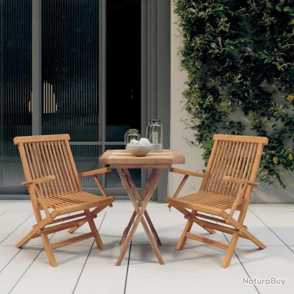 Ensemble � manger de jardin 3 pcs Bois de teck massif