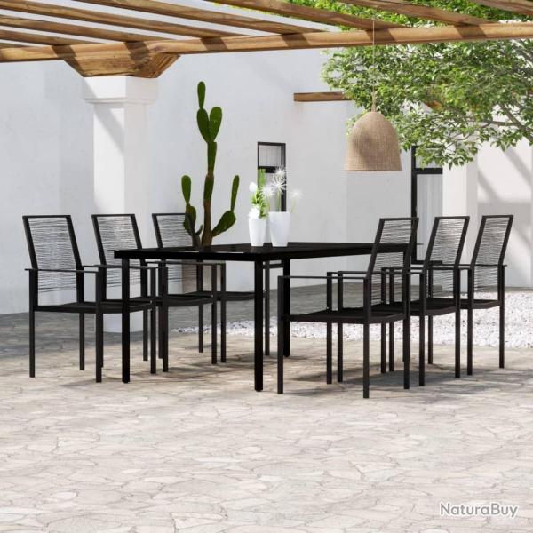 Ensemble � manger de jardin 7 pcs Noir