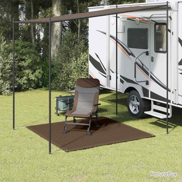 Tapis de tente 250x250 cm Marron