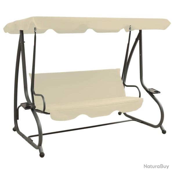 Balancelle d'ext�rieur avec auvent Blanc sable