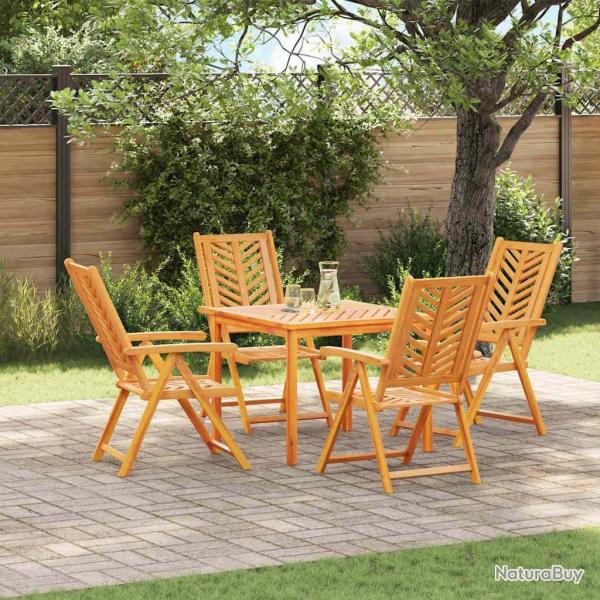 Ensemble de salle � manger pour jardin 5 pcs Marron