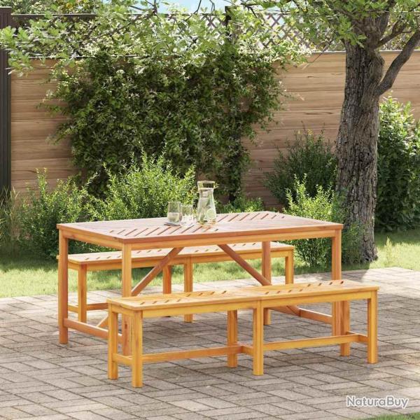 Ensemble de salle � manger pour jardin 3 pcs Marron