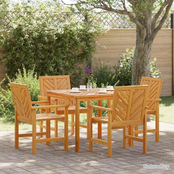 Ensemble de salle � manger pour jardin 5 pcs Marron