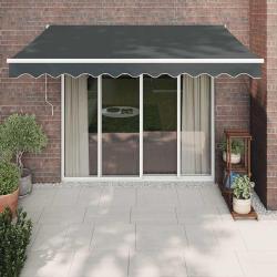 Auvent r&eacute;tractable automatique anthracite 3,5x2,5 m