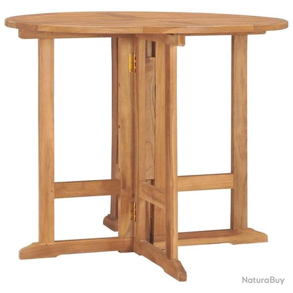 Table � d�ner pliable de jardin �90x75 cm Bois de teck solide