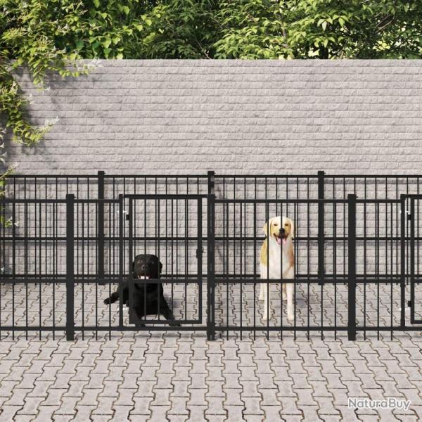 Chenil d'ext�rieur pour chiens Acier 7,51 m�