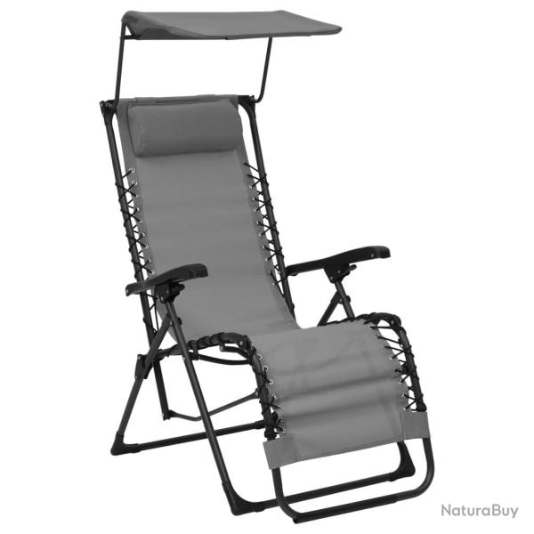 Chaise pliable de terrasse Textil�ne Gris