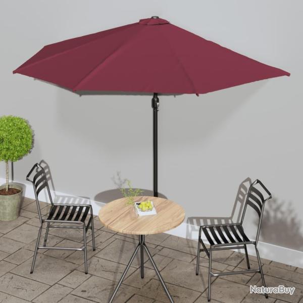 Parasol de balcon m�t en aluminium Bordeaux 300x155x223 cm Demi