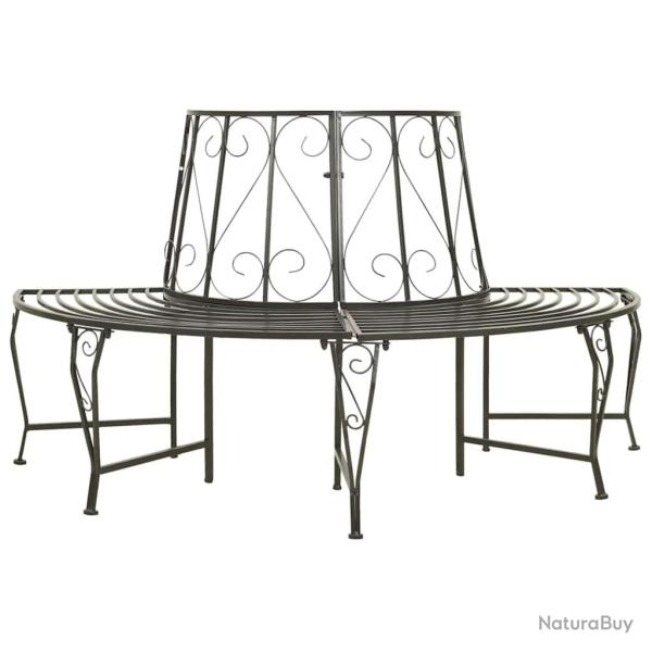 Banc d'arbre de jardin Demi-rond 160 cm Acier