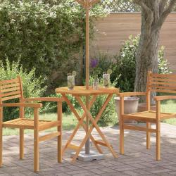 Table de jardin pliable &Oslash;60x75 cm Bois d'eucalyptus solide