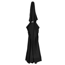 Tissu de remplacement pour parasol d'ext&eacute;rieur Noir 610 cm