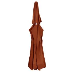 Tissu de remplacement de parasol d'ext&eacute;rieur Terre cuite 610 cm