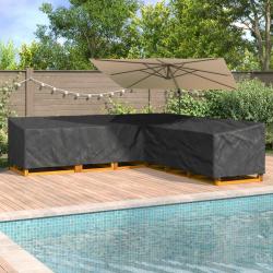 Housse pour meubles Noir 325 x 325 x 80 cm Tissu Oxford 210D