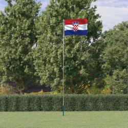 Drapeau de la Croatie et m&acirc;t 5,5 m Aluminium