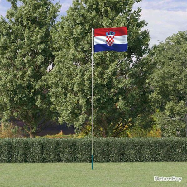 Drapeau de la Croatie et m�t 5,5 m Aluminium