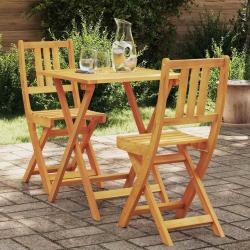 Ensemble bistrot 3 pcs Huile Naturelle Bois d'Acacia Massif