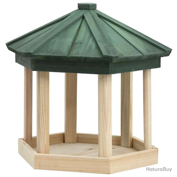 Mangeoire � oiseaux Octogone Bois de sapin 33x30 cm