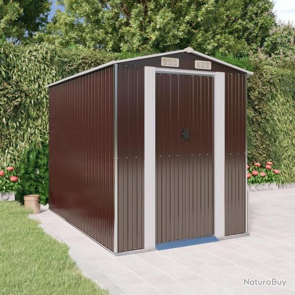 Abri de jardin Marron fonc� 192x274x223 cm Acier galvanis�